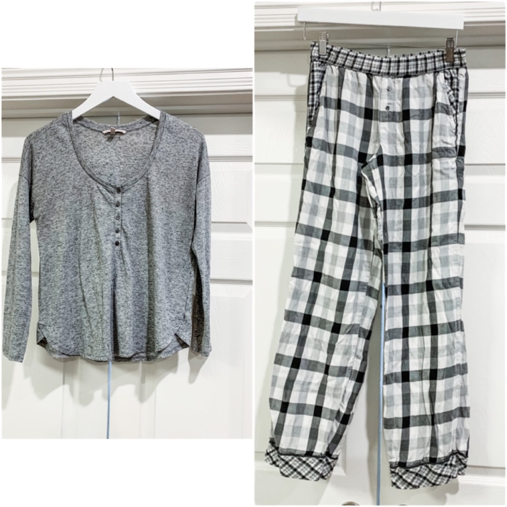 Victoria’s Secret Plaid Bottom Pajama Sleep Set